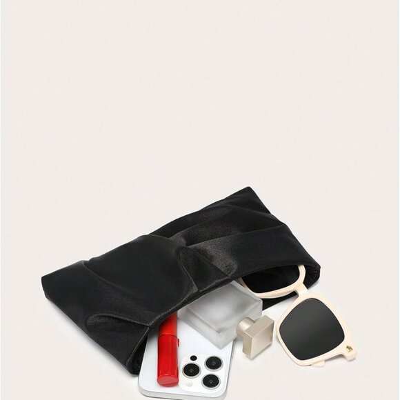 Versatile Black Satin Evening Purse - Perfect Gift for Special Occasions - Picture 3 of 4